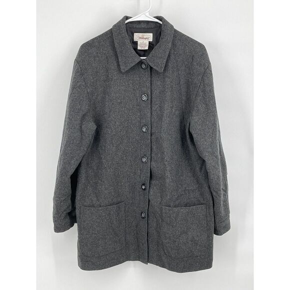 Women's Worthington Coat Size 12 100% Wool Gray. Lightweight‎ Mid Length - Picture 1 of 8